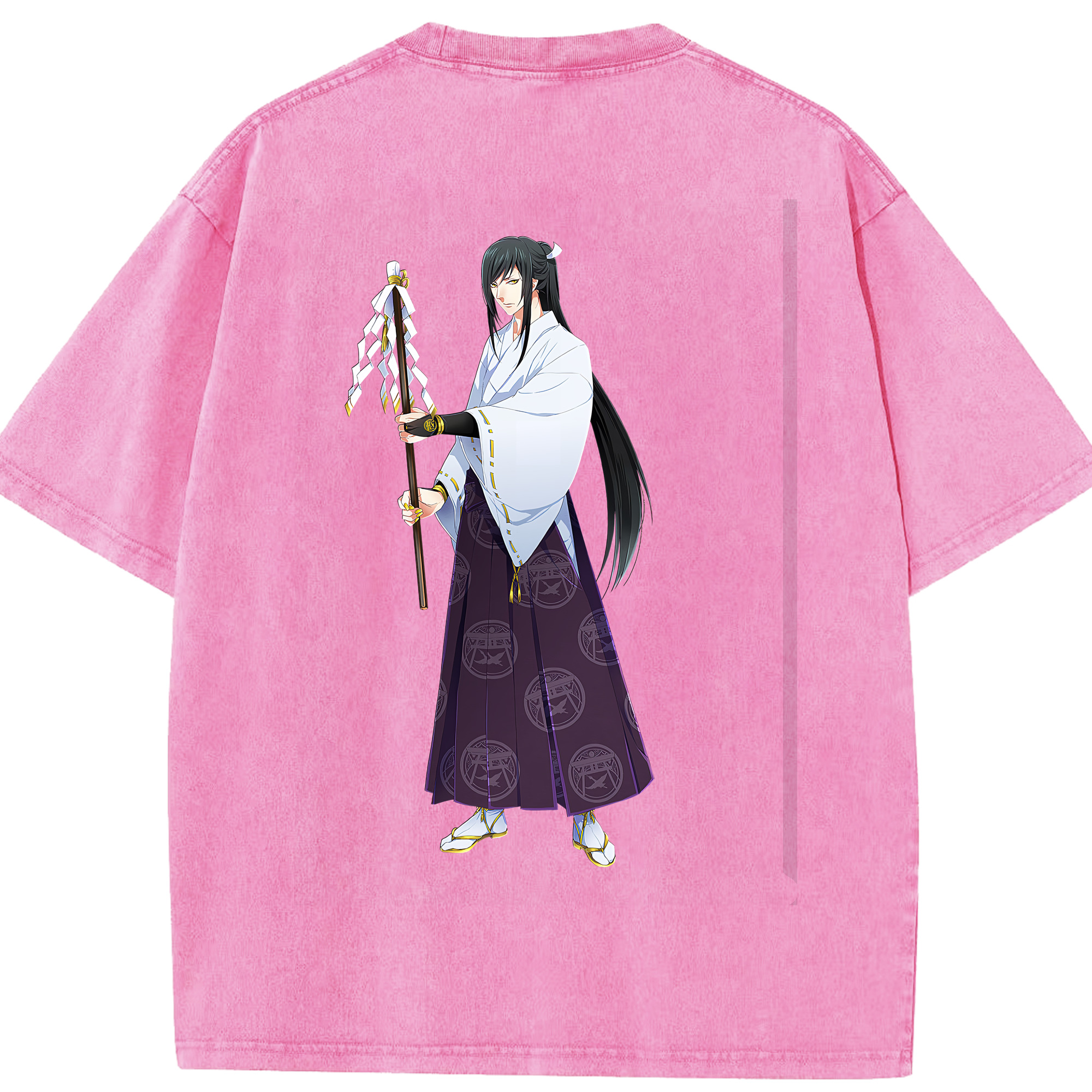 （画像用） 刀剣乱舞 Touken Ranbu 綿100% ヴィンテージ風 半袖Tシャツ（背面プリント）